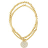 Absolute Gold Disc Beaded Bracelet