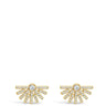 Absolute Gold Half Fan Stud Earrings