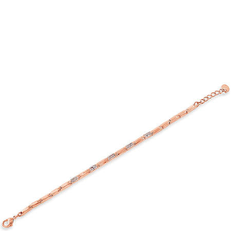 Absolute Rose Gold Crystal Bar Bracelet