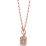 Absolute Rose Gold & Pink Bead Tag Necklace