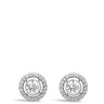Absolute Silver Halo Stud Earrings