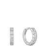 Ania Haie Glam Rock Silver Huggie Hoop Earrings