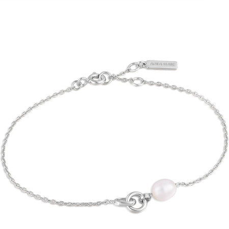 Ania Haie Pearl Link Silver Bracelet