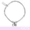 ChloBo Kids Mini Noodle Cube Two Heart Charm Bracelet