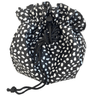 Donna May Drawstring Makeup Bag - Black & White