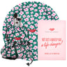 Donna May Drawstring Makeup Bag - Green Floral