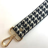 Elie Beaumont Bag Strap - Black Dogtooth