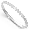 Guess Leaf & Crystal Silver Bangle