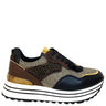 Lloyd & Pryce 'For her' Neville Lace Up Sneakers - Chocolate Mix