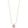 Pilgrim Callie Gold Pink Crystal Pendant Necklace