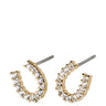 Pilgrim Leanna Gold Horseshoe Stud Earrings