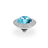Qudo Tondo Deluxe 13mm Silver Topper - Aquamarine