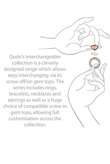 Qudo Thick Eternity Ring - Gold