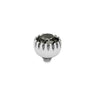 Qudo London 8mm Silver Topper -Black Diamond