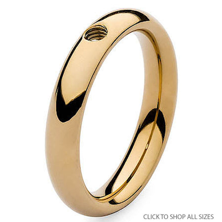 Qudo Classic Thin Ring Band - Gold