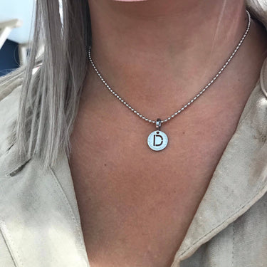 Rebecca My World Silver Small Initial Charm