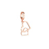 Rebecca My World Rose Gold Double Heart Charm