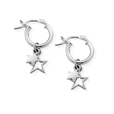 Chlobo Double Star Small Hoop Earrings