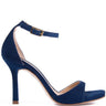 Unisa Yasu Navy Suede Leather Strappy Sandals