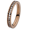 Qudo Nueva Eternity Ring - Rose Gold (dark setting)