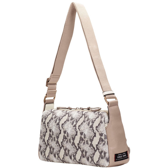 Hispanitas Taupe & Python Sporty Crossbody Bag