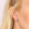 Girls Silver Snowflake Stud Earrings