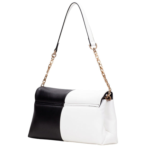 Hispanitas Black & White Chain Strap Bag