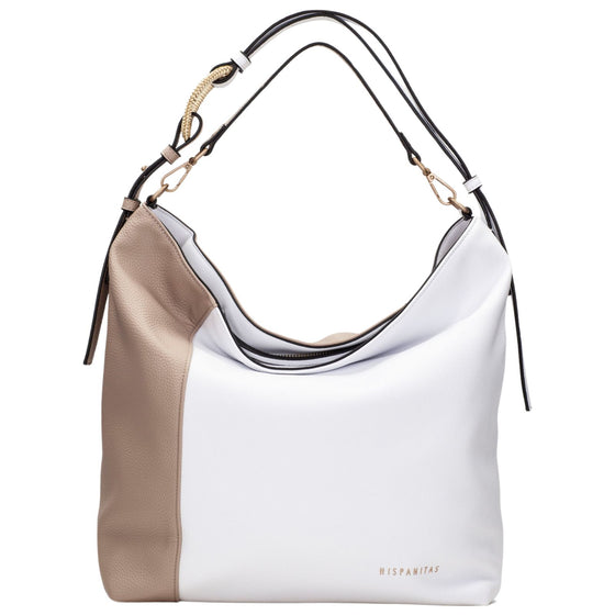 Hispanitas Latte & White Hobo Shoulder Bag