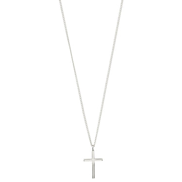 Pilgrim Daisy Silver Simple Cross Necklace