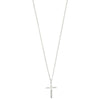 Pilgrim Daisy Silver Simple Cross Necklace