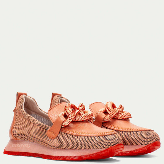 Hispanitas Coral Mesh & Leather Slip On Loafers