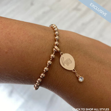 Rebecca My World Rose Gold Charm & Bracelet Set