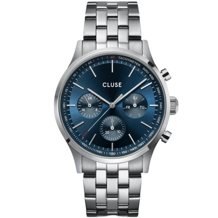 Cluse Antheor Multifunction Steel Watch - Blue