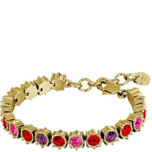 DYRBERG-KERN-COURAGE-GOLD-BRACELET-RED-PINK