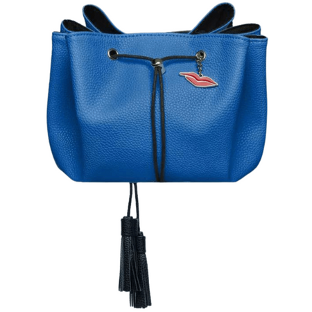 Donna May Vegan Drawstring Bag - Royal Blue