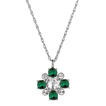 Dyrberg Kern Sassi Silver Necklace - Emerald