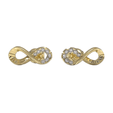 Guess Endless Dream Gold Infinity Stud Earrings