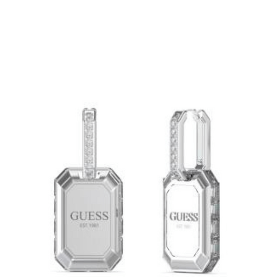 Guess Hashtag Silver Crystal Earrings