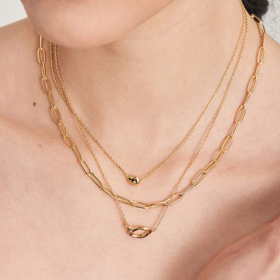 Ania Haie Making Waves Wave Link Gold Necklace