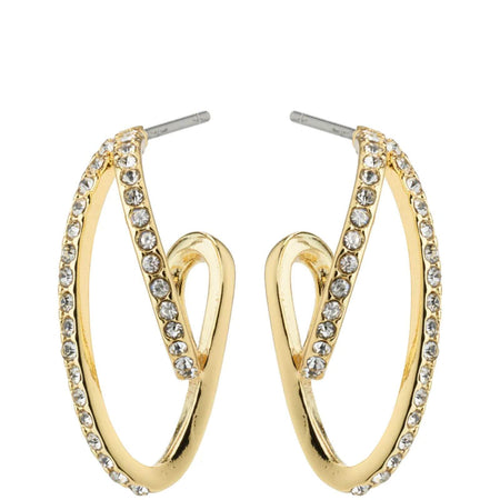 Pilgrim Etty Gold Crystal Hoop Earrings