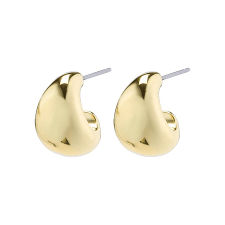 Pilgrim Alexane Gold Chunky Half Hoop Earrings