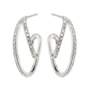 Pilgrim Etty Silver Crystal Hoop Earrings