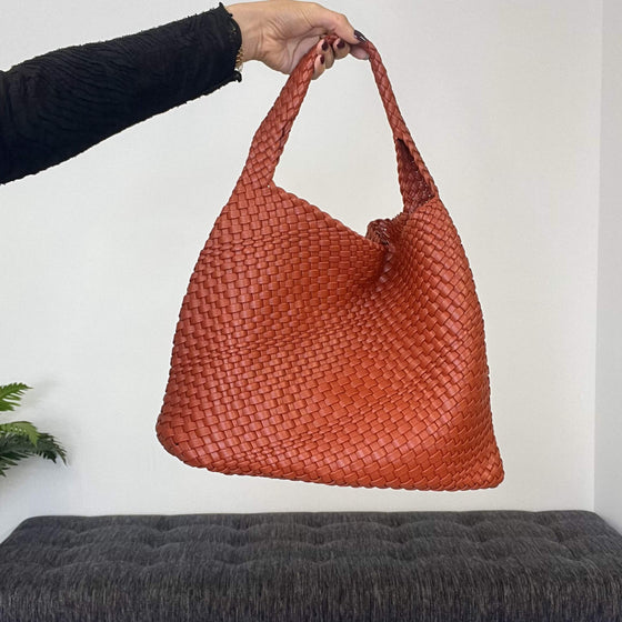 Rust Woven 2 IN 1 Shoulder Bag