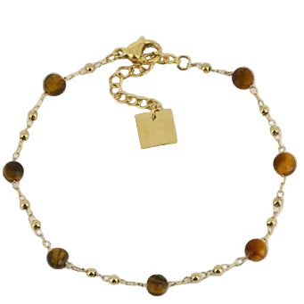 ZAG Zoe Gold Tiger Bead Bracelet