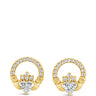 ladies small gold stud earrings