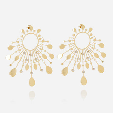 ZAG Nikka Gold Statement Earrings