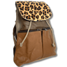 LADIES BROWN LEATHER BACKPACK
