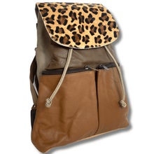 LADIES BROWN LEATHER BACKPACK