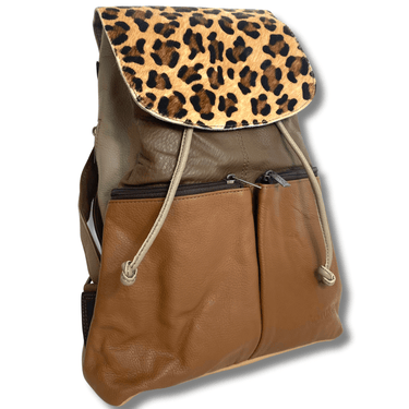 LADIES BROWN LEATHER BACKPACK