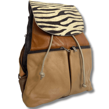 ladies brown leather backpack
